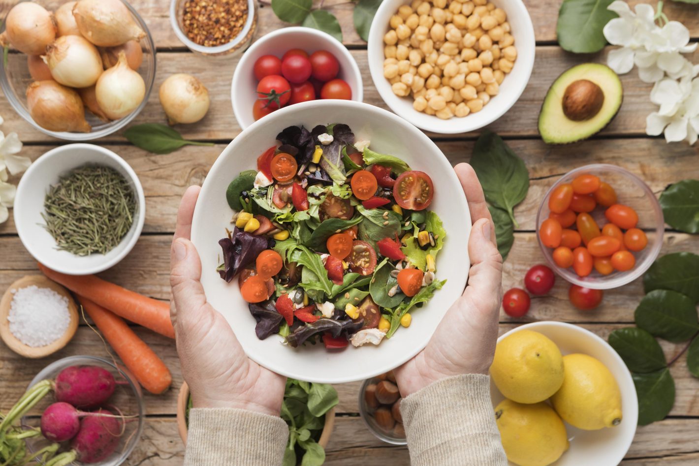 Como preparar diferentes receitas vegetarianas? | Foto de vários ingredientes vegetarianos para uma receita | Atacadão