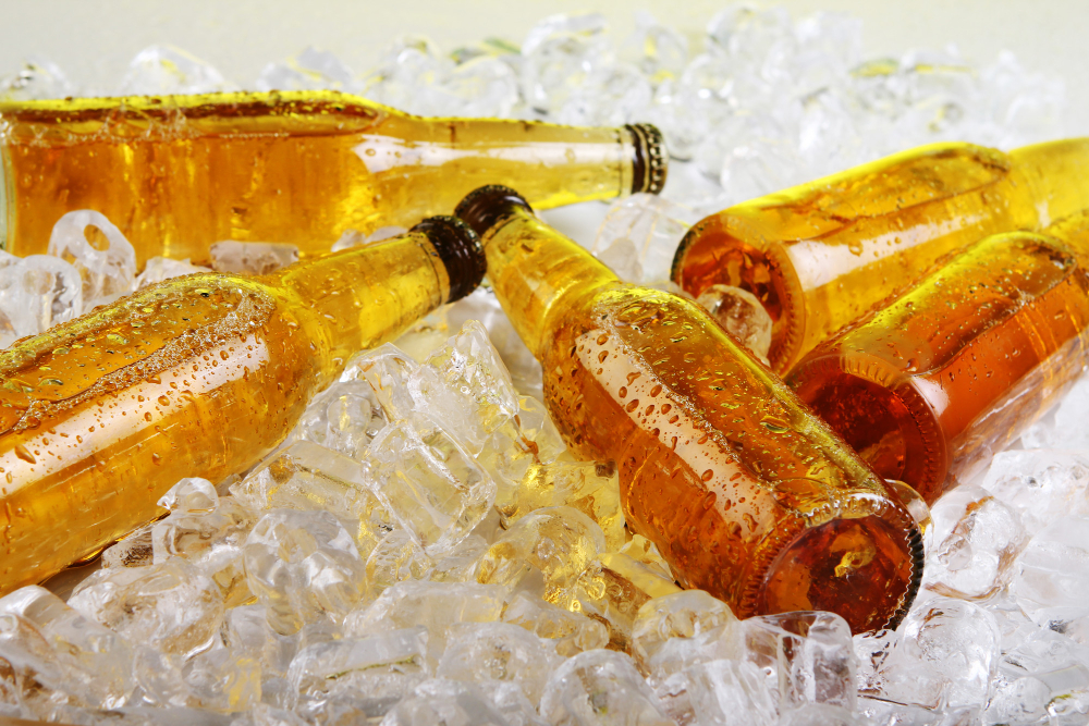 Alimentos congelados: dicas para congelar de forma eficiente | Cervejas de garrafa armazenadas no gelo | Atacadão