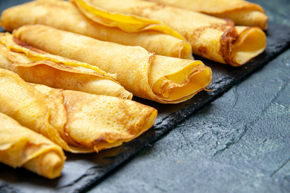 Melhores recheios de panqueca | Panquecas enfileiradas | Atacadão