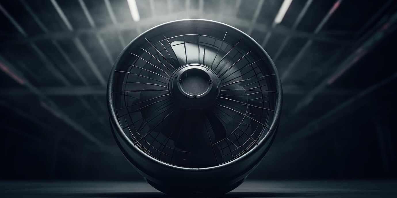 Ventilador é algo fundamental para um comércio | ventilador em fundo preto | Atacadão